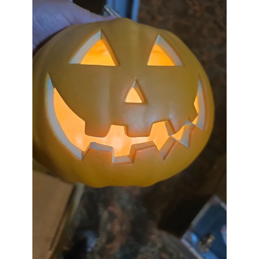 Round Outside Plug in Pumpkin  **Working **